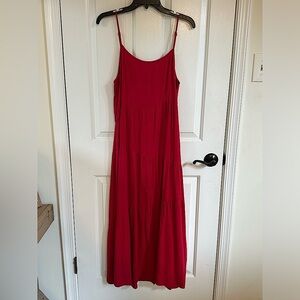 Red maxi dress